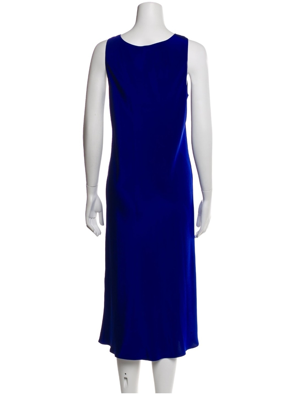 Peter Cohen Star Label Sleeveless Champagne Beige 100% Silk Midi Slip Dress - Picture 15 of 15